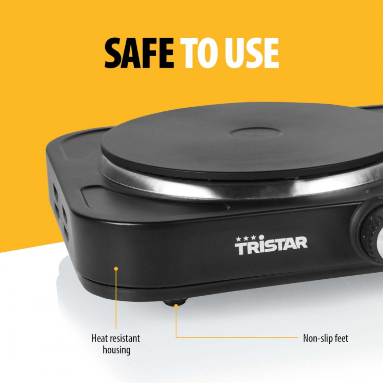 Tristar Kokplatta dubbel KP-6152 2500W