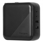 Targus PowerElite Universal 100 W 4-ports GaN-vægoplader - med rejseadaptere