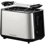Russell Hobbs Heaton Brushed 2-Slice Toaster - børstet rustfrit stål og sort
