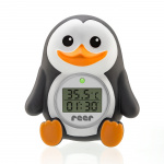 Reer Badetermometer Pingu - sort, hvid og orange - 17 x 4,6 x 9,7 cm