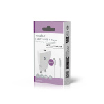 Nedis Vægoplader | 20 W | GaN | PD3.0 | Hurtigopladningsfunktion | 1.67 A / 2.22 A / 3.0 A | Antal output: 1 | USB-C™ | Lightning 8-Pin (Loose) kabel | 1.00 m | Automatisk Valgt Spænding | Hvid