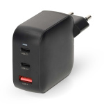 Nedis Vægoplader | 100 W | GaN | PD3.0 | Hurtigopladningsfunktion | 2.5 / 3.0 / 5.0 A | Antal output: 3 | USB-A / 2x USB-C™ | Automatisk Valgt Spænding | Sort Nedis Vægoplader | 100 W | GaN | PD3.0 | Hurtigopladningsfunktion | 2.5 / 3.0 / 5.0 A | Antal output: 3 | USB-A / 2x USB-C™ | Automatisk Valgt Spænding | Sort