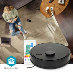 Nedis SmartLife Robot Støvsuger | Navigationsmetode: Lasernavigation | Wi-Fi | Kapacitet Collection Reservoir: 0.59 l | Automatisk opladning | Maksimal driftstid: 1.75 timer | Sort | Android™ / IOS