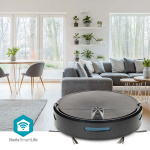 Nedis SmartLife Robot Støvsuger | Tilfældig | Wi-Fi | Kapacitet Collection Reservoir: 0.6 l | Automatisk opladning | Maksimal driftstid: 2 timer | Sort | Android™ / IOS