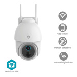 Nedis SmartLife udendørskamera | Spotlight | 3MP Full HD 1296p | Pan tilt | IP65 | Maks. batteritid: 3 Måned | Cloud Storage (mulighed) / microSD (ikke inkluderet) | 5 V DC | Med bevægelsessensor | Nattesyn | Hvid Nedis SmartLife udendørskamera | Spotlight | 3MP Full HD 1296p | Pan tilt | IP65 | Maks. batteritid: 3 Måned | Cloud Storage (mulighed) / microSD (ikke inkluderet) | 5 V DC | Med bevægelsessensor | Nattesyn | Hvid