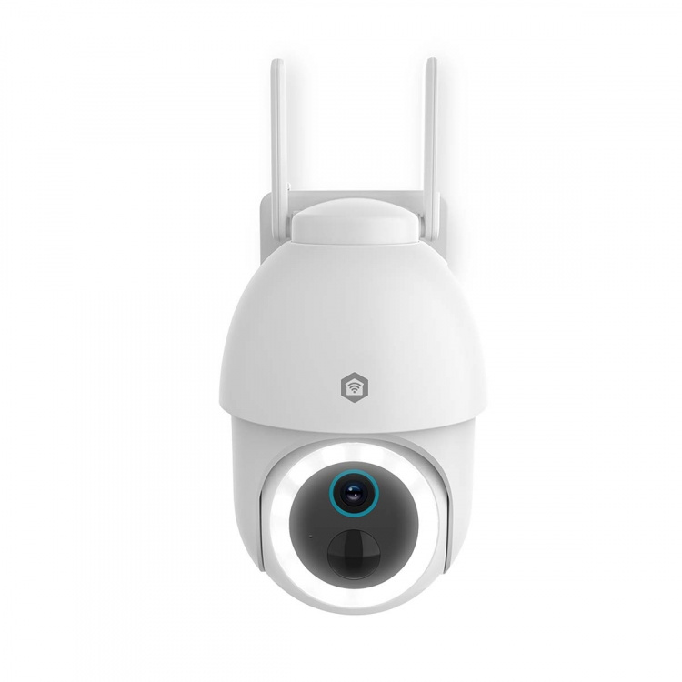 Nedis SmartLife udendørskamera | Spotlight | 3MP Full HD 1296p | Pan tilt | IP65 | Maks. batteritid: 3 Måned | Cloud Storage (mulighed) / microSD (ikke inkluderet) | 5 V DC | Med bevægelsessensor | Nattesyn | Hvid Nedis SmartLife udendørskamera | Spotlight | 3MP Full HD 1296p | Pan tilt | IP65 | Maks. batteritid: 3 Måned | Cloud Storage (mulighed) / microSD (ikke inkluderet) | 5 V DC | Med bevægelsessensor | Nattesyn | Hvid