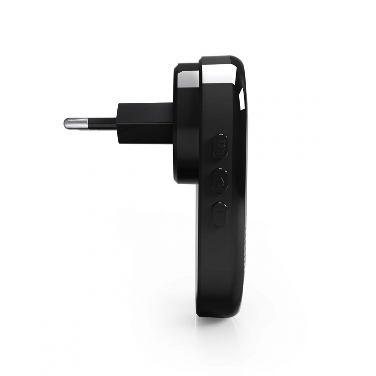 Nedis SmartLife Klokke | RF, frequency 433 Mhz | Tilbehør til: WIFICDP11BK / WIFICDP21BK / WIFICDP31BK | Strømforsyning | 55 Lyde | 110 - 240 V AC 50/60 Hz | Justérbar volume | Sort