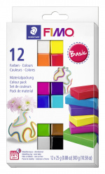 FIMO Blødt sæt 12x25g - Basic (8023 C12-1)