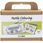 Creative Toys Creative - Mini Craft Kit Textile Colouring, sommerfugle, pastelfarver, 1 pakke - ()