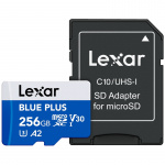 Lexar MicroSDHC Blue Plus UHS-I med SD-adapter 256 GB