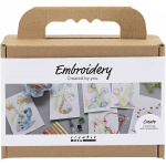Mini Craft Kit Embroidery - Malerier med broderi - assorterede farver (977860)