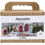 Mini Craft Kit Dekoration - Huse - julefarver (977825)