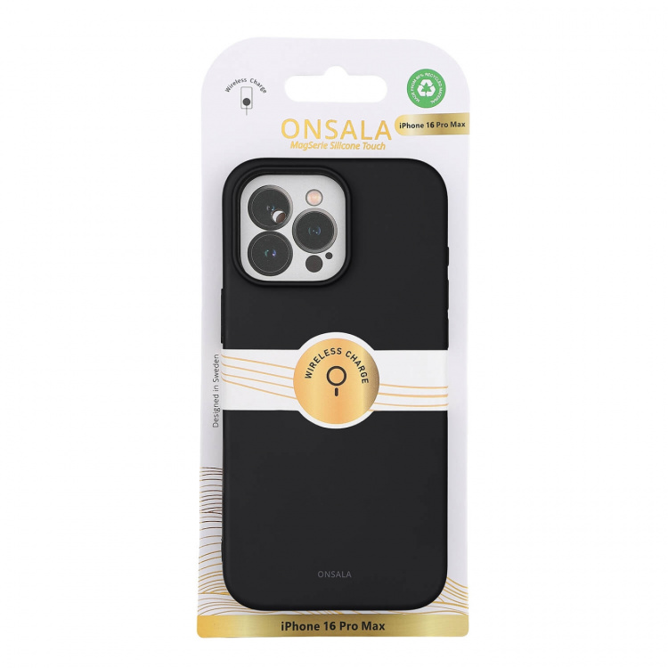 Onsala Mobilcover med Silikone Feel Black - iPhone 16 Pro Max