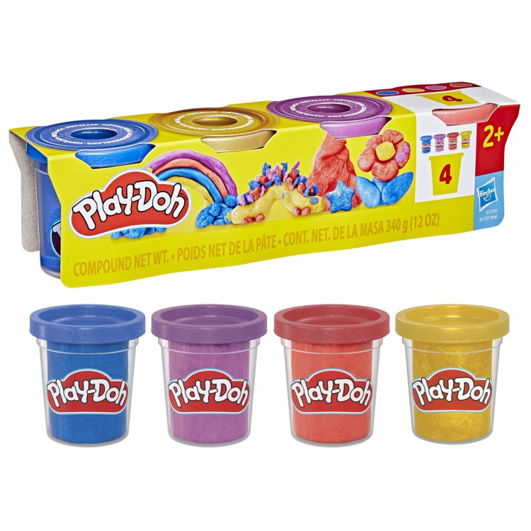 PLAY-DOH Specialty Compound 4 Pack Metallic