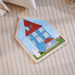 Moomin Puslespil 19 Pcs Wooden Framed Puzzle House