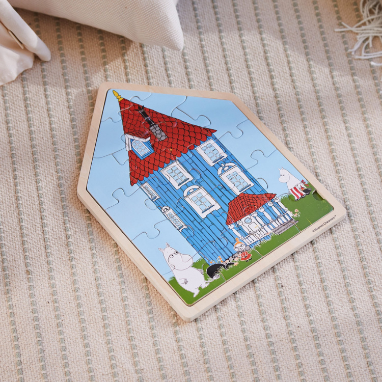 Moomin Puslespil 19 Pcs Wooden Framed Puzzle House