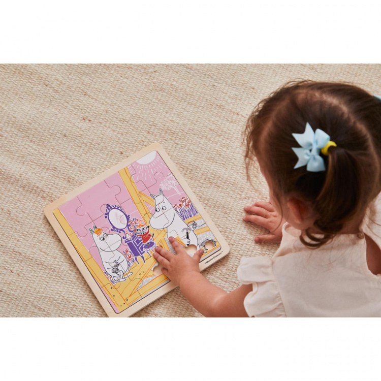 Moomin Puslespil 16 Pcs Wooden Puzzle Construction Fun