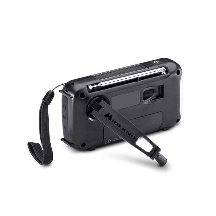 Midland Nødradio Powerbank ER100 Rød/Sort