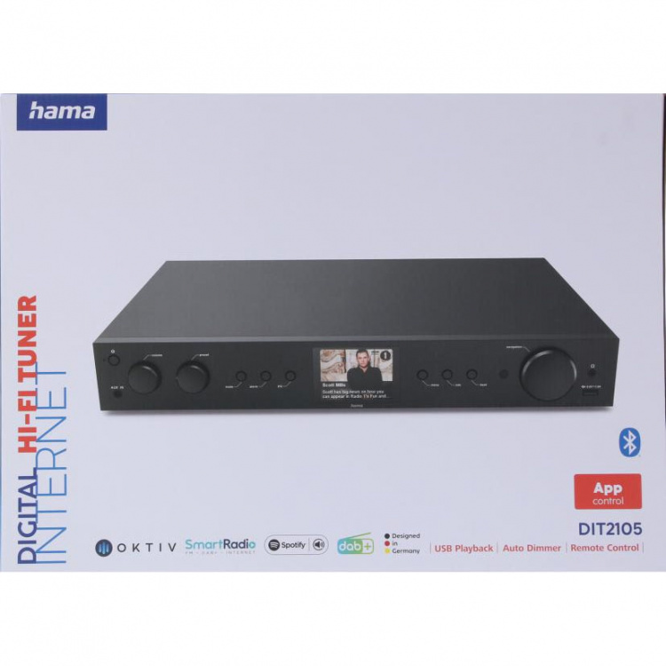 Hama Radio DAB+ Internetradio FM BT DIT2105 Sort