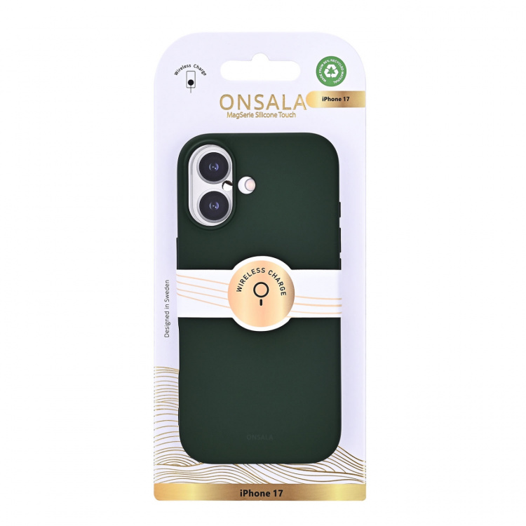 Onsala Mobilcover med Silikone Feel Olive Green - iPhone 17
