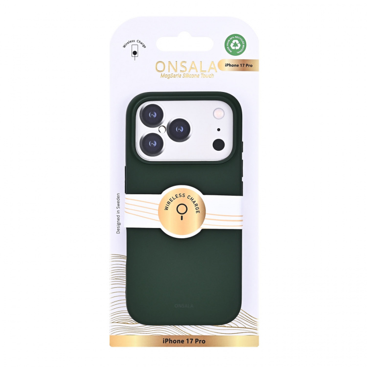 Onsala Mobilcover med Silikone Feel Olive Green - iPhone 17 Pro