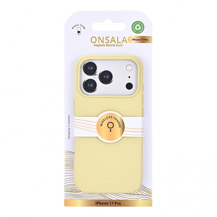 Onsala Mobilcover med Silikone Feel Lemon - iPhone 17 Pro