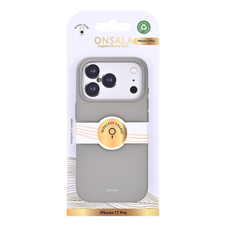 Onsala Mobilcover med Silikone Feel Concrete - iPhone 17 Pro