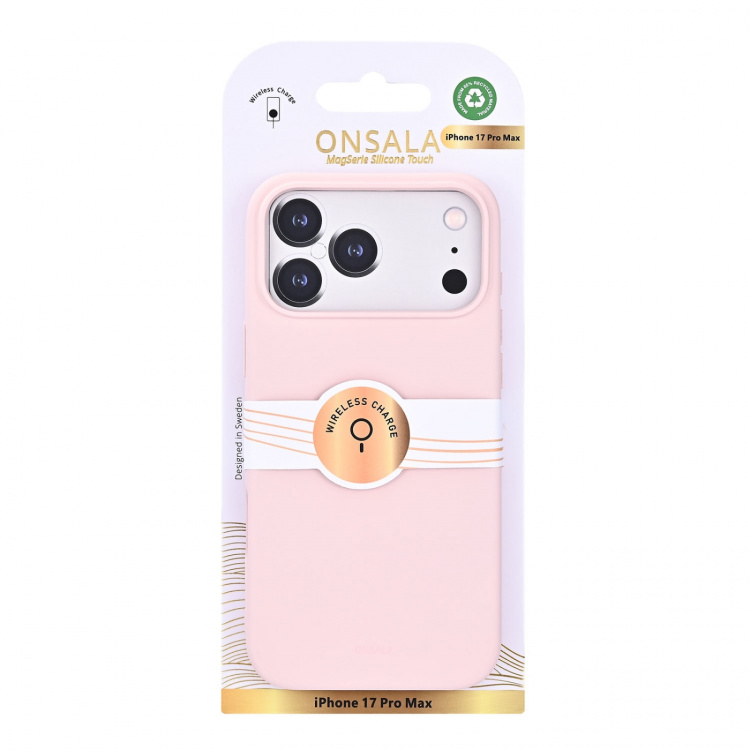 Onsala Mobilcover med Silikone Feel Chalk Pink - iPhone 17 Pro Max