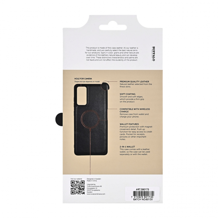 Buffalo Wallet Læder 2-i-1 Sort - Samsung S25 FE 5G