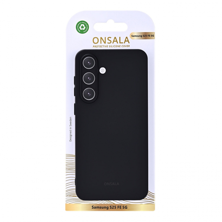 Onsala Mobilcover med silikonefølelse Sort - Samsung Galaxy S25 FE 5G