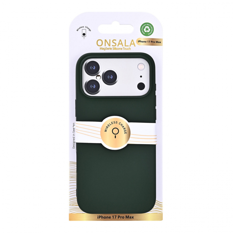 Onsala Mobilcover med Silikone Feel Olive Green - iPhone 17 Pro Max