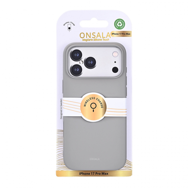 Onsala Mobilcover med Silikone Feel Concrete - iPhone 17 Pro Max