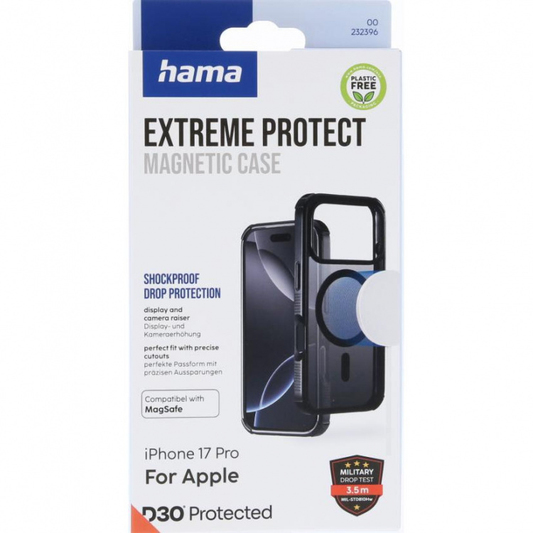 Hama Mobilcover Extreme Protect iPhone 17 Pro MagCase Sort
