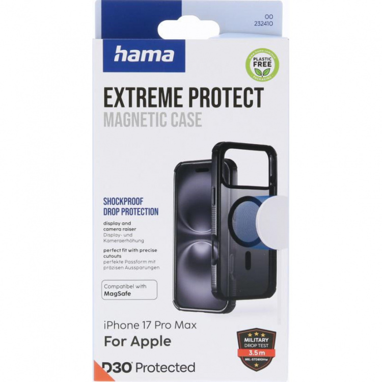 Hama Mobilcover Extreme Protect iPhone 17 Pro Max MagCase Sort