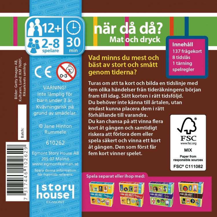 Egmont Spil När Då Då?-pocket Mat och Dryck (SE)