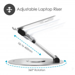 Desire2 Laptopstander Sit-Stand Supreme 360 Aluminium