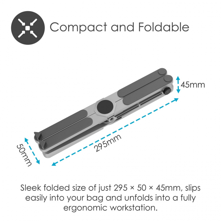 Desire2 Laptopstander X Stand Foldbar Aluminium