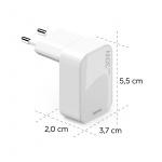 Hama Oplader 1xUSB-C GaN PD 30W Hurtig Foldbar Mini Hvid