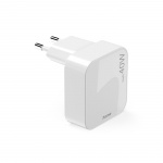 Hama Oplader 2xUSB-C GaN PD 40W Hurtig Sammenfoldelig Mini Hvid