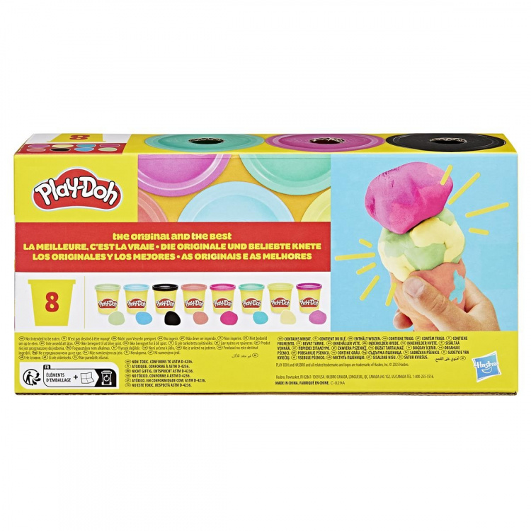 PLAY-DOH Compound 8 Pack, Vibrant, 3 Oz