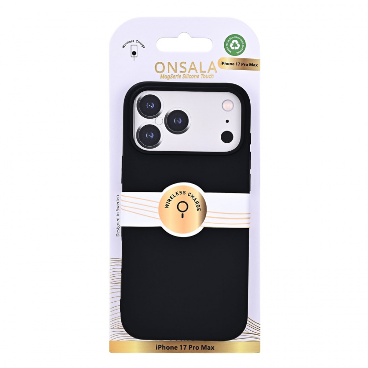 Onsala Mobilcover med Silikone Feel Black - iPhone 17 Pro Max