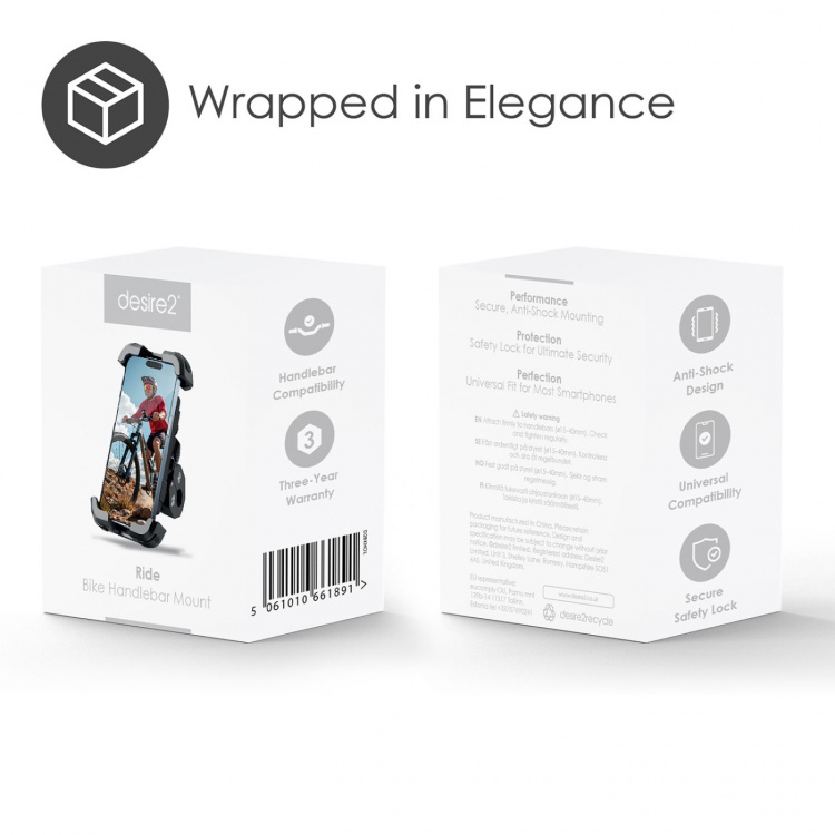 Desire2 Mobilholder til Cykel Låsbart Ride