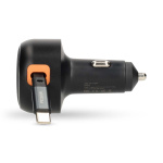 Nedis Biloplader | 30 W | 2.4 / 3.0 A | Antal output: 1 | USB-C™ udtrækkeligt kabel | 0.70 m | Automatisk Valgt Spænding