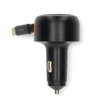 Nedis Biloplader | 30 W | 2.4 / 3.0 A | Antal output: 1 | USB-C™ udtrækkeligt kabel | 0.70 m | Automatisk Valgt Spænding