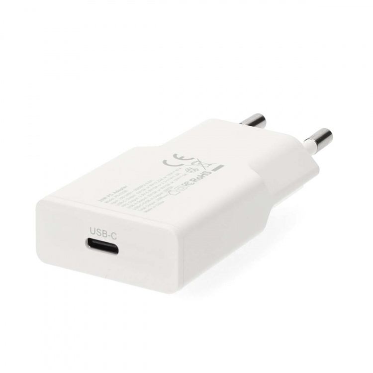 Nedis Vægoplader | 20 W | GaN | PD3.0 | Hurtigopladningsfunktion | 1.67 A / 2.22 A / 3.0 A | Antal output: 1 | USB-C™ | Automatisk Valgt Spænding | Hvid