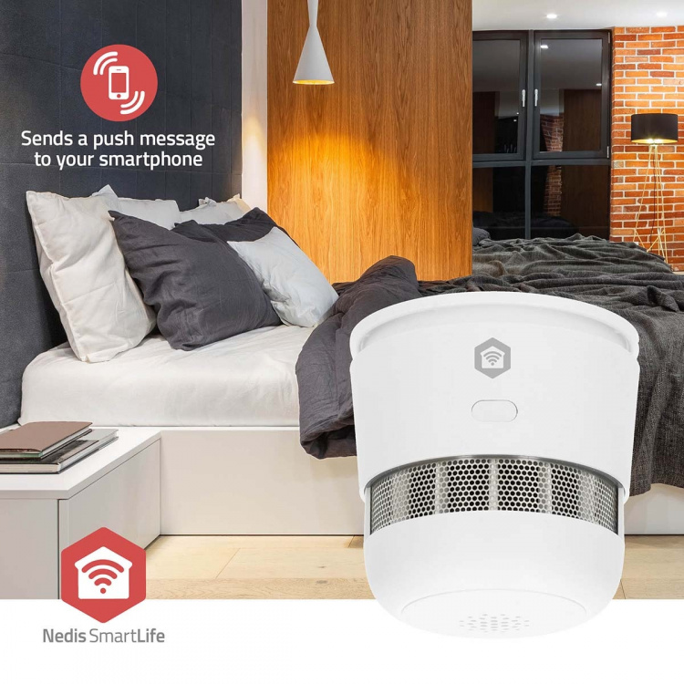 Nedis SmartLife Smoke Detector | Zigbee 3.0 | Battery Powered | Sensor life cycle: 10 year | EN 14604