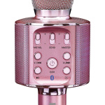 Lenco Bluetooth®-karaokemikrofon med højttaler og belysning Pink Lenco Bluetooth®-karaokemikrofon med højttaler og belysning Pink