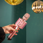 Lenco Bluetooth®-karaokemikrofon med højttaler og belysning Pink Lenco Bluetooth®-karaokemikrofon med højttaler og belysning Pink