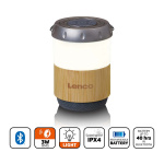 Lenco Lanterne med indbygget Bluetooth®-højttaler Bamboo Lenco Lanterne med indbygget Bluetooth®-højttaler Bamboo