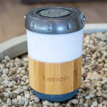 Lenco Lanterne med indbygget Bluetooth®-højttaler Bamboo Lenco Lanterne med indbygget Bluetooth®-højttaler Bamboo